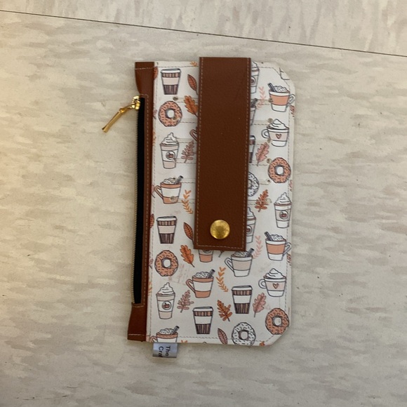 Pumpkin Spice Fall Theme Custom Leather Wallet - Picture 4 of 6